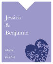 Hearts of Love Wine Wedding Label 3.25x4